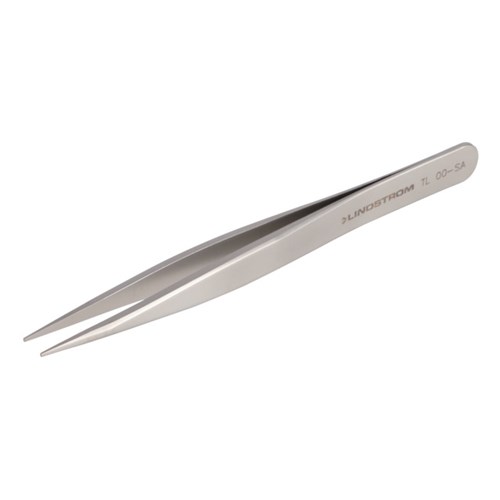 Lindstrom 00-SA Stainless Micro Precision Tweezers - Anti-Acid Anti-Mag Body w/ Body w/ Straight - Thick - Strong - Superior Finish Tips - 4.72" (120 mm)