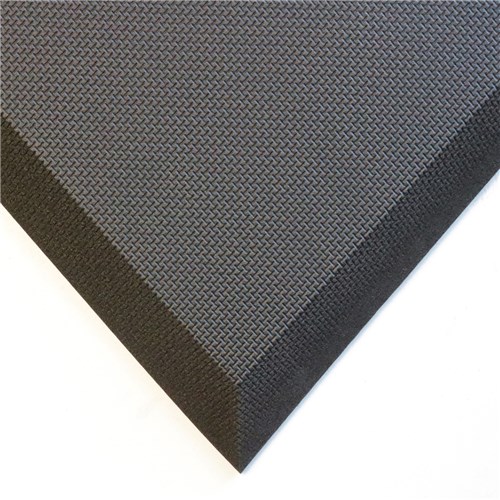 AcroMat 100-1-4-25-PB-B-T 100-1 Series Premium Anti-Fatigue Mat - 5/8" thick - 4' x 25' - Black - Textured