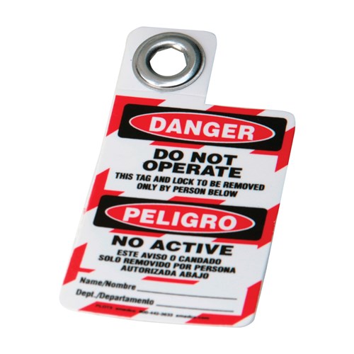 Brady 105724 - Padlock Tag - Header: DANGER/PELIGRO - 3" H x 2" W