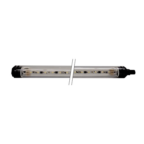 Waldmann 113017000-00694174 RL40LE-12D - LED Linear Tube Light - 5W - 24V DC - clear - polycarbonate - thru-wire - 40mm (14.4")