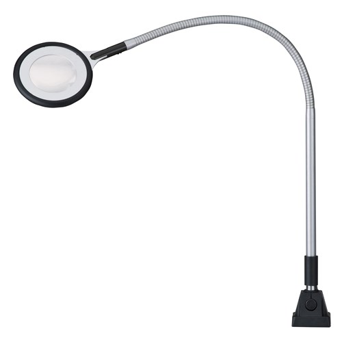 Waldmann 113142000-00618824 RING LED - Magnifier - gooseneck arm - 100-240 V - 6 W - 6 diopter (2.5X) - w/ univ. fixed base - IP20