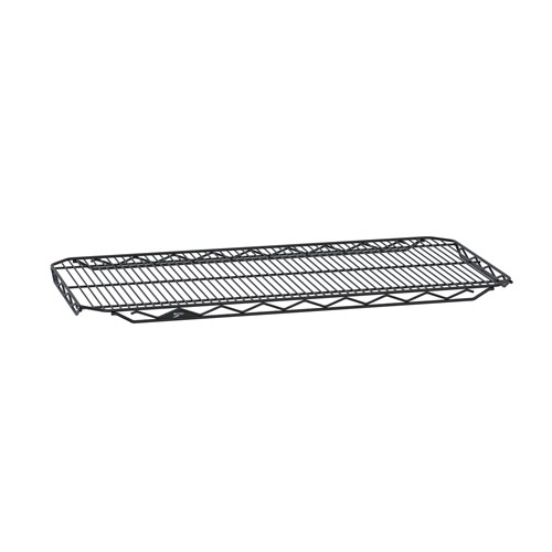 InterMetro Industries 1436QBL qwikSLOT Wire Display Shelf - Black,14" x 36"