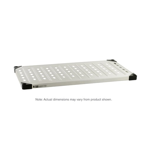 InterMetro Industries 1442LS Super Erecta Solid Shelf - Louvered/Embossed Stainless Steel - 14" x 42"