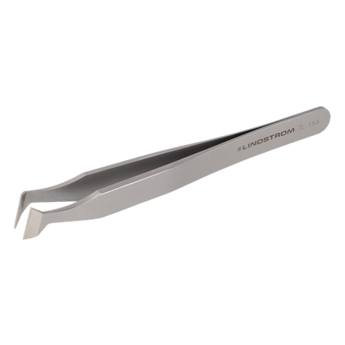 Lindstrom TL15A Carbon Steel Cutting Tweezers - Style 15A w/ Angled Blades - 4.72" (120 mm)