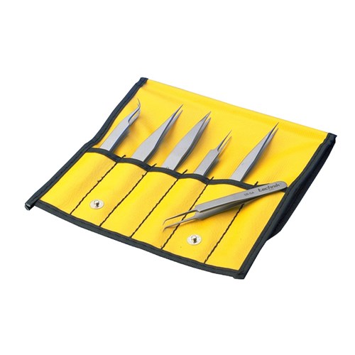 Aven 18475USA Teknik 6-Piece Precision Tweezer Set