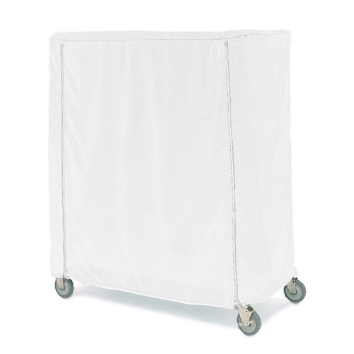 InterMetro Industries 24X60X74C Vinyl-Coated Nylon Cover for 24" x 60" x 74" Shelving - Zipper Closure - White