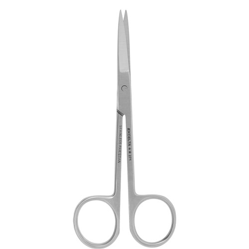 Excelta 271 - 2-Star Scissors - Straight Slim Blade - Stainless Steel - 4.75" L