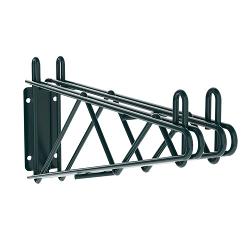 InterMetro Industries 2WD18K3 Super Erecta Direct Wall Mount Double Shelf Bracket for 18" Wide Shelves - Metroseal Green Epoxy