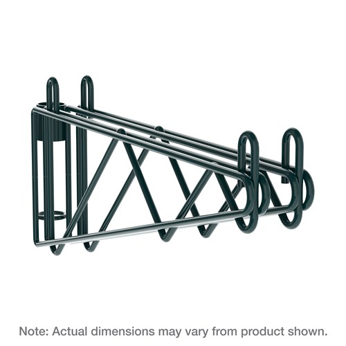 InterMetro Industries 2WS24K3 Super Erecta Post-Type Wall Mount Double Shelf Support for 24" Wide Shelves - Metroseal Green Epoxy