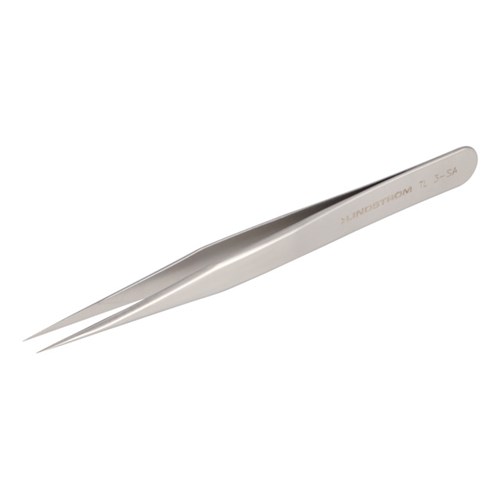 Lindstrom 3-SA Stainless Steel Micro Precision Tweezers - Anti-Acid Anti-Magnetic Body w/ Straight - Fine - Pointed - Superior Finish -  4.72" (120 mm)