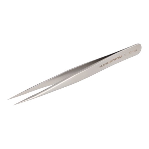 Lindstrom 3C-SA Stainless Steel Micro Precision Tweezers - Anti-Acid Anti-Magnetic Body w/ Straight - Fine - Pointed - Superior Finish Tips -  4.33" (110 mm)