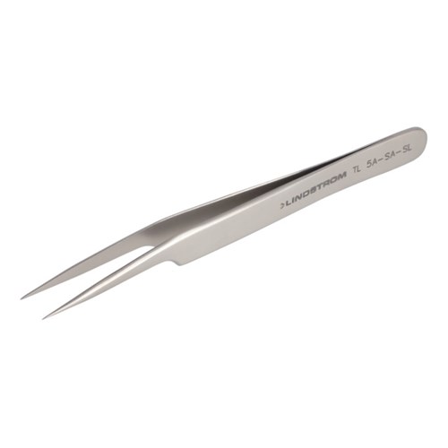 Lindstrom 5A-SA-SL Stainless Steel Precision Economy Tweezers - Style 5A w/ Sharp and Fine Tips - 4.72" (120 mm)