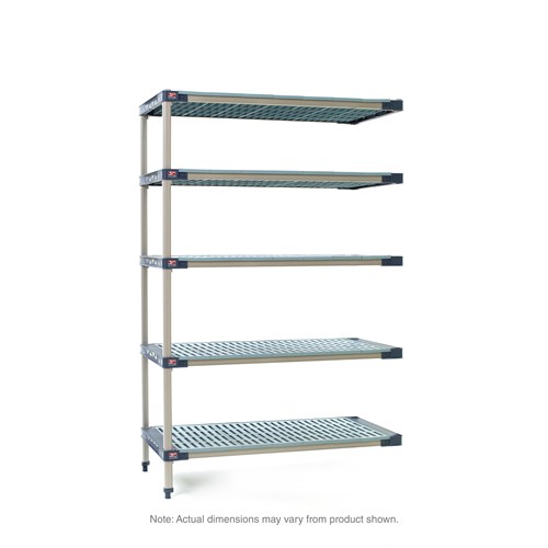 InterMetro Industries 5AX317G4 5AX317G4 5-Shelf Plastic Industrial Shelving Add-On Unit - 18" x 24" x 74"