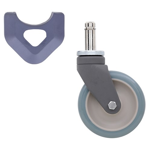 InterMetro Industries 5PCXM 5" Antimicrobial Polyurethane Swivel Stem Caster for MetroMax Industrial Plastic Shelving Racks