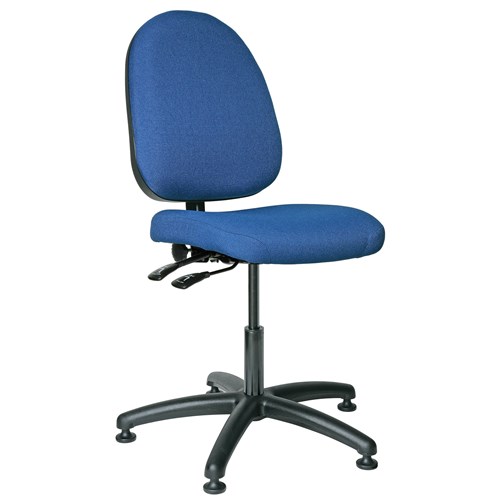 Bevco 6001-F-RB - Integra 6000 Series Upholstered Office Chair w/Seat & Back Tilt - Fabric - 17"-22" - Mushroom Glides - Royal Blue