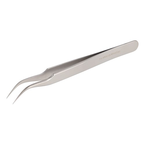 Lindstrom 7-SA Stainless Steel Micro Precision Tweezers - Anti-Acid Anti-Magnetic Body w/ Very Fine - Curved - Superior Finish Tips -  4.72" (120 mm)