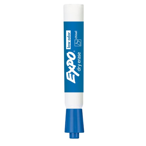 Columbia Cleanroom 700-9592-BLU Cleanroom Dry Erase Whiteboard Marker - Chisel Tip - Blue - 12/BX