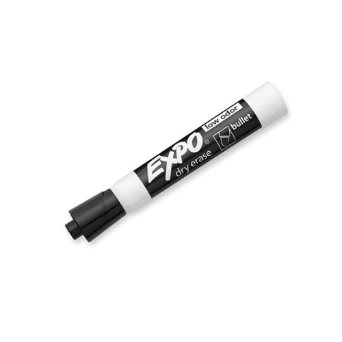 Columbia Cleanroom 700-9594-BLA Cleanroom Dry Erase Whiteboard Marker - Bullet Tip - Black - 12/BX