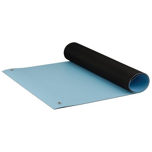 ACL Staticide 8085BR4840 - Dualmat Series 2-Layer Static Dissipative Matting - 48" x 40' - Light Blue