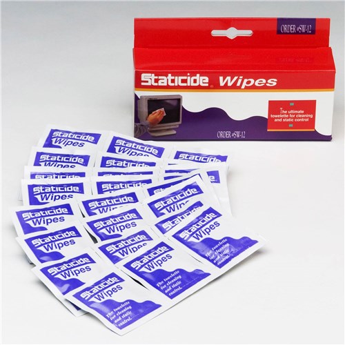 ACL Staticide SW12 - Staticide® Anti-Static Wipes - 5" x 8" - 24 Wipes/Box