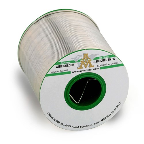 AIM Solder 14054 - SAC305 Lead-Free Flux Glow Core No-Clean Solder Wire Spool - 0.020" - 1 lb