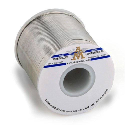 AIM Solder 13563 - Sn63/Pb37 RMA Mildly Activated Rosin Core Solder Wire Spool - 0.032" - 1 lb