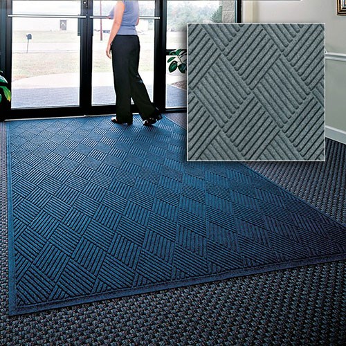 Andersen Co. - No. 221 Waterhog Fashion Diamond Entrance Mat - Scraper/Wiper - 3' x 5' - Cleated Back - Bluestone