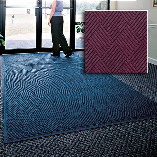 Andersen Co. - No. 221 Waterhog Fashion Diamond Entrance Mat - Scraper/Wiper - 4' x 6' - Cleated Back - Bordeaux