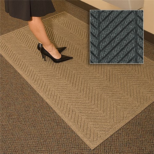 Andersen Co. - No. 2241 Waterhog Eco Elite Fashion Entrance Mat - Scraper/Wiper - 4' x 20' - Cleated Back - Black Smoke