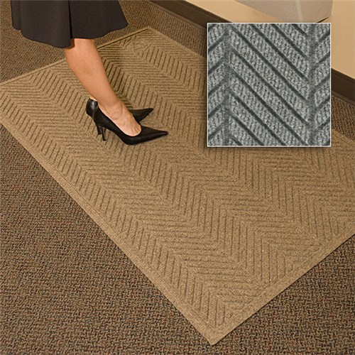 Andersen Co. - No. 2241 Waterhog Eco Elite Fashion Entrance Mat - Scraper/Wiper - 2' x 3' - Cleated Back - Gray Ash