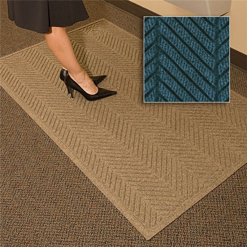 Andersen Co. - No. 2241 Waterhog Eco Elite Fashion Entrance Mat - Scraper/Wiper - 2' x 3' - Cleated Back - Indigo