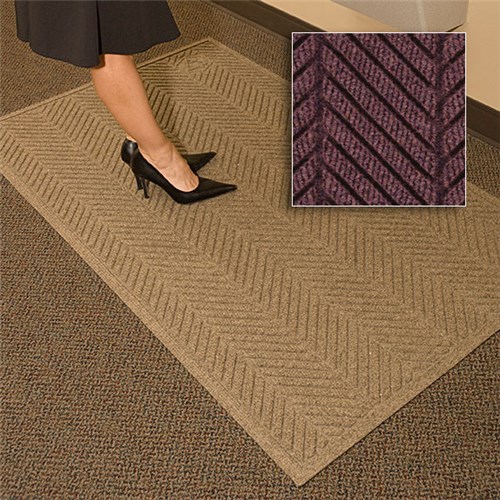 Andersen Co. - No. 2241 Waterhog Eco Elite Fashion Entrance Mat - Scraper/Wiper - 3' x 4' - Cleated Back - Maroon