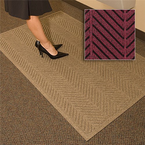 Andersen Co. - No. 2241 Waterhog Eco Elite Fashion Entrance Mat - Scraper/Wiper - 3' x 20' - Cleated Back - Regal Red