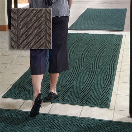 Andersen Co. - No. 2241 Waterhog Eco Elite Fashion Entrance Mat - Scraper/Wiper - 3' x 10' - Smooth Back - Chestnut Brown