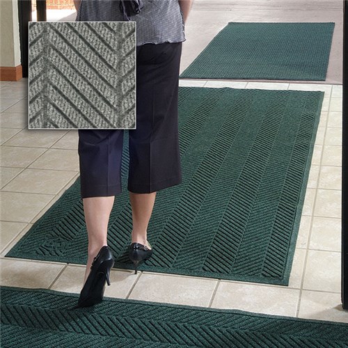 Andersen Co. - No. 2241 Waterhog Eco Elite Fashion Entrance Mat - Scraper/Wiper - 2' x 3' - Smooth Back - Gray Ash