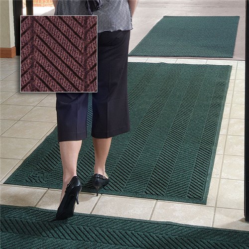 Andersen Co. - No. 2241 Waterhog Eco Elite Fashion Entrance Mat - Scraper/Wiper - 3' x 5' - Smooth Back - Maroon