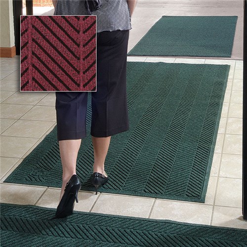 Andersen Co. - No. 2241 Waterhog Eco Elite Fashion Entrance Mat - Scraper/Wiper - 6' x 6' - Smooth Back - Regal Red