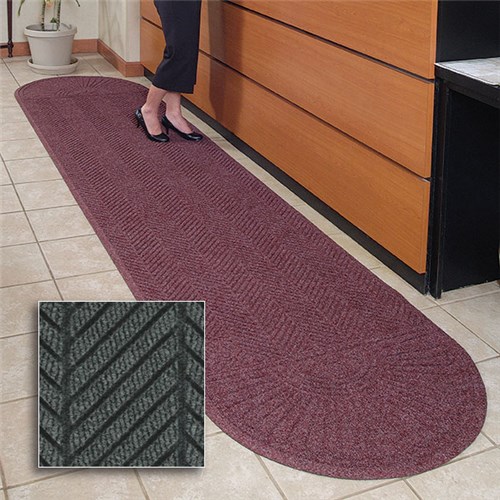 Andersen Co. - No. 2244 Waterhog Eco Grand Elite Two-End Entrance Mat - Scraper/Wiper - 6' x 10.1' - Smooth Back - Black Smoke