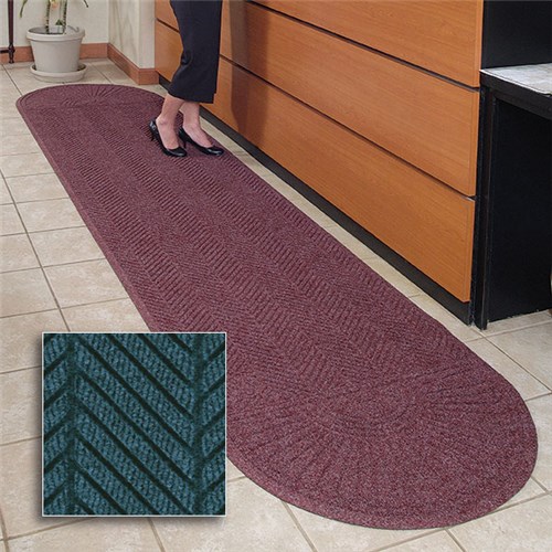 Andersen Co. - No. 2244 Waterhog Eco Grand Elite Two-End Entrance Mat - Scraper/Wiper - 3' x 7.1' - Cleated Back - Indigo