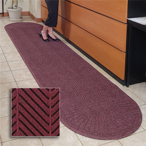 Andersen Co. - No. 2244 Waterhog Eco Grand Elite Two-End Entrance Mat - Scraper/Wiper - 3' x 7.1' - Smooth Back - Regal Red