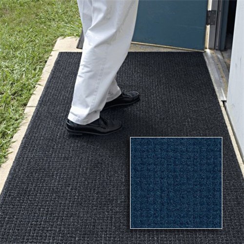 Andersen Co. - No. 385 Brush Hog Plus Outdoor Entrance Mat - Scraper - 2' x 3' - Smooth Back - Navy