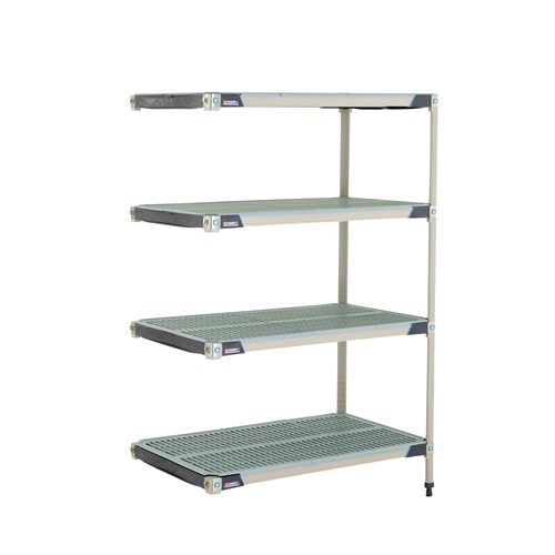 InterMetro Industries AX546GX3 AX546GX3 4-Shelf Plastic Industrial Shelving Add-On Unit - 24" x 42" x 63"