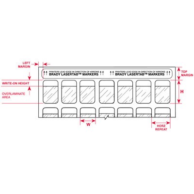 Brady LAT-17-361-2.5 - Laser Printable Labels - Self-Laminating Polyester - 1" W x 1" H - White/Translucent - 2,500/Package