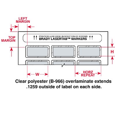 Brady LAT-24-773-1 - PermaShield Laser Printable Labels - Metallized Polyester with Overlaminate - 1.75" W x 1" H - Silver - 1,000/Package