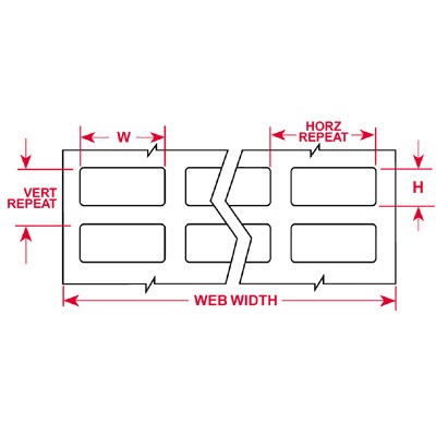 Brady THT-14-423-10 - Thermal Transfer Printable Labels - Permanent Polyester - 0.65" W x 0.2" H - White - 10,000/Roll