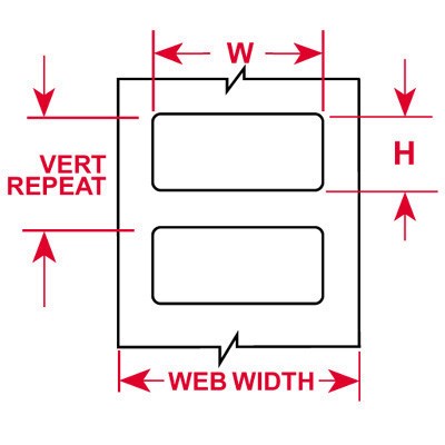 Brady THT-17-423-3 - Thermal Transfer Printable Labels - Permanent Polyester - 2" W x 1" H - White - 3,000/Roll