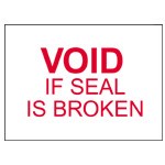 Brady TL-PK-13 - Tamper Seals - "VOID IF SEAL IS BROKEN" - 0.75" W x 0.375" H - Red on White - 480/Book