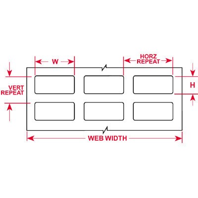 Brady THT-39-430-10 - Thermal Transfer Printable Labels - Clear Polyester - 1" W x 0.5" H - Clear - 10,000/Roll