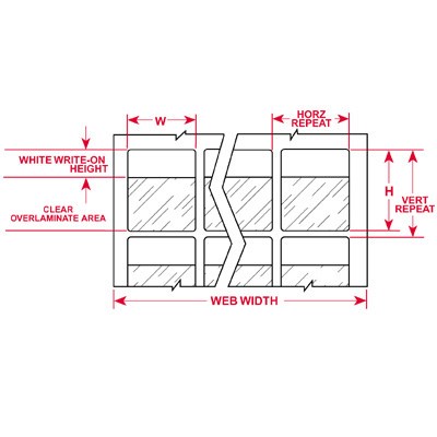 Brady THT-80-427-5 - Thermal Transfer Printable Labels - Self-Laminating Vinyl - 0.5" W x 0.75" H - White/Translucent - 5,000/Roll