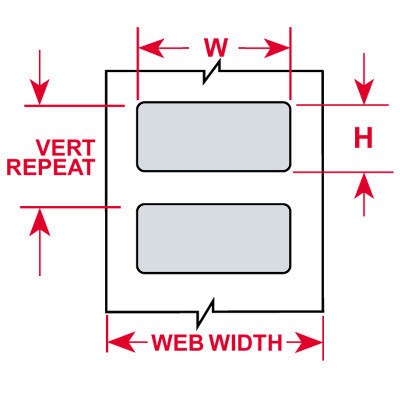 Brady THT-55-435-1 - Thermal Transfer Printable Labels - Metallized Polyester - 4" W x 2" H - Silver - 1,000/Roll